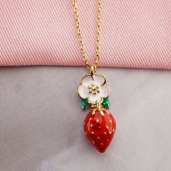 kate spade Jewelry Set Of 2 Kate Spade Picnic Perfect Strawberry Earrings Necklace Matching